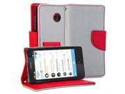 Silver Grey Red with Cross Pattern Protective Flip Folio Slim Fit Wallet Stand Case Cover for Nokia X X