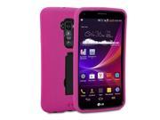 GMYLE R Heavy Duty Armor Stand Case for LG G Flex Hot Pink TPU PC Hybrid Protective Slim Fit Kickstand Case