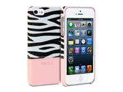 iPhone 5 Case iPhone 5S Case Hard Case for iPhone 5 5S Pale Pink Zebra Pattern Snap On Hard Shell Back Case