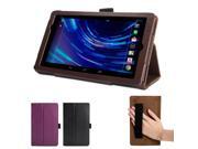 Brown Folio Stand Case Cover with Wake Up Function Pen Holder for Nexus 7 inch FHD 2nd 2013 Generation Multi Angle
