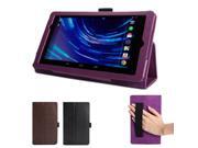 Purple Folio Stand Case Cover with Wake Up Function Pen Holder for Nexus 7 inch FHD 2nd 2013 Generation Multi Angle