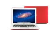 GMYLE Red Rubberized Coating See through Hard Shell Case Cover Perfect fit for 13 inch Macbook Air