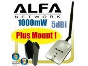 Alfa AWUS036H USB Wireless WiFi network Adapter 5dBi Rubber Antenna 7dBi Panel Antenna and Suction cup Window Mount