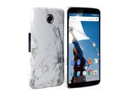 GMYLE Cover Case Print Crystal for Google Nexus 6 Nexus X XT1100 White Marble Pattern Snap On Hard Shell Back Case