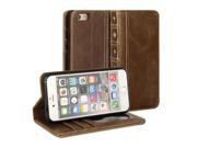 GMYLE Book Case Vintage for iPhone 6 4.7 inch Display Brown PU Leather Magnetic Book style Flip Slim Fit Case Cover