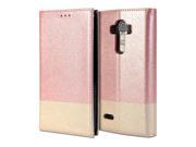 LG G4 H815 Case GMYLE Wallet Case Clip for LG G4 H815 Pink Champagne Gold