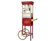 Great Northern Popcorn Red Antique Style Popcorn Popper Machine Cart 8 Ounce