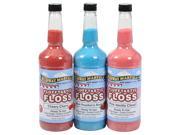 Flufftastic 3 Pack Premium Cotton Candy Sugar Floss by Great Northern Quart