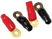 American Bass ABRT10 1 0 Gauge Gold Plated Ring Terminal 4 pack