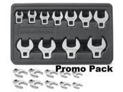 Gearwrench 81908 81909 11 Piece SAE Crowfoot Wrench Set