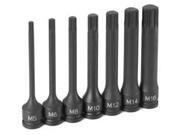 1247S 7 Piece 3 8 in. Drive Metric 4 in. Triple Square Impact Drive Socket Set