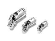 Performance Tool W30933 Chrome Universal Joint Set 3 Piece with 1 4 3 8 and 1 2 Drive