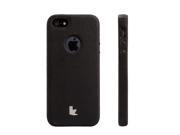 Jisoncase Black Premium Leatherette iPhone 5 5S Trifold Wallet Case JS I5S 02H10