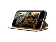 Jisoncase Brown Premium Leatherette Folio Case for iPhone 6 plus 5.5 JS I6L 01H20