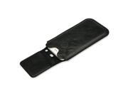 Jisoncase Black Genuine Leather Magnetic Sleeve Pouch for iPhone 6 Plus 6s Plus JS I6L 11A10