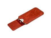 Jisoncase Red Genuine Leather Magnetic Sleeve Pouch for iPhone 6 Plus 6s Plus JS I6L 11A30