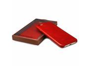 Jisoncase Red Genuine Leather Hard Back Case Slim Fit Protective Cover Snap on Case for iPhone 6 Plus 6s Plus JS I6U 01A30