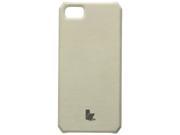 Jisoncase White Executive Genuine Leather Wallet Case for iPhone se 5 5s JS IP5 01B00