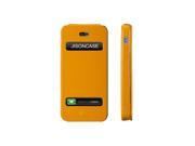 Jisoncase Khaki Executive Geniune Leather Flip Case for iPhone se 5 5s JS IP5 02B22