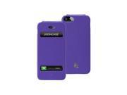 Jisoncase Purple Premium Leatherette Flip Case with Suction Cup for iPhone SE 5 5s JS IP5 02H50