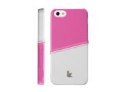 Jisoncase Rose and White Fashion Strap Premium Leatherette Case for iPhone SE 5 5s JS IP5 05H00
