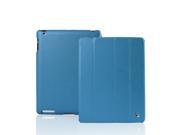 Jisoncase Sky Blue Premium Leatherette Corner Mount Smart Cover Case for iPad 2 3 4 JS IPD 07I40