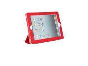 Jisoncase Red Premium Leatherette Defender Smart Cover Case for iPad 2 JS IPD 10730
