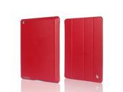 Jisoncase Red Executive Premium Leatherette Smart Cover Case for iPad 2 3 4 JS IPD 06H30
