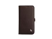 Jisoncase Brown Premium Leatherette Stand Folio Case for Samsung Galaxy S5 JS SM5 09H20