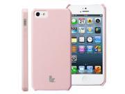 Jisoncase Classic Pink Premium Leatherette Wallet Case for iPhone SE 5 5s JS IP5 01H35