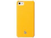 Jisoncase Classic Yellow Premium Leatherette Wallet Case for iPhone SE 5 5s JS IP5 01H80