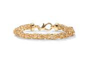 PalmBeach Jewelry Byzantine Link Bracelet in Yellow Gold Tone 9