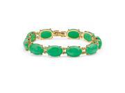 PalmBeach Jewelry Agate Cabochon Bracelet in Yellow Gold Tone