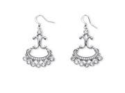 PalmBeach Jewelry 4.75 TCW Round Cubic Zirconia Chandelier Earrings in Platinum Plated