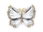 PalmBeach Jewelry Silvertone Two Tone Butterfly Pin Brooch