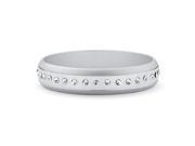 PalmBeach Jewelry Crystal Bangle Bracelet in Silver Ion Plated Stainless Steel