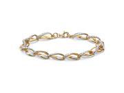 PalmBeach Jewelry 1 4 TCW Diamond 18k Yellow Gold Plated Infinity Link Bracelet 7.5