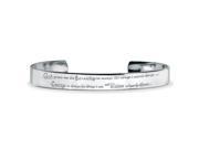 PalmBeach Jewelry Stainless Steel Inspirational Serenity Prayer Cuff Bracelet 8 1 2