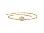 PalmBeach Jewelry 18k Gold Plated Two Tone Filigree Butterfly Ankle Bracelet Adjustable 9 11