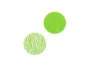 Lillypilly Aluminum Circle Stamping Lime Green W Zebra Print 16mm 2