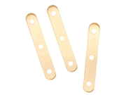 22K Gold Plated Triple Strand 6mm Bead Spacer Bar 20