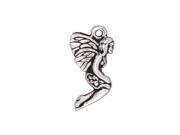 Fine Silver Plated Pewter Nymph Fairy Charm 21mm (1) Fine Silver Plated Pewter Nymph Fairy Charm 21mm (1)