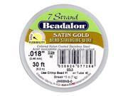 Beadalon Wire Satin Gold 7 Strand .018 In. 30Ft