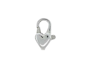 Sterling Silver Curved Heart Lobster Clasps 13mm 1