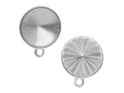 Rhodium Plated Pewter Faceted Pendant Setting For 18mm Rivoli 2