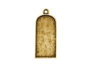 Nunn Design Antiqued Gold Plated Flat Tag Pendant 11.5x25.5mm 1