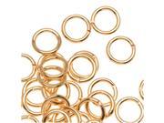 22K Gold Plated 6mm 19 Gauge Open Jump Rings 100