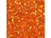Miyuki Delica Seed Beads 11 0 Silver Lined Orange DB045 7.2 Grams