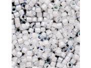 Miyuki Delica Seed Beads 11 0 White Lined Crystal AB DB066 7.2 Grams