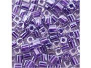 Miyuki 4mm Cube Beads Metallic Violet Lined 2607 10Gr
